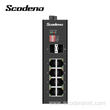 Scodeno Popular Model Factory 2X1000 M Base-X 8X10/100/1000 M Base-T Unmanaged Industrial Network Ethernet Switch